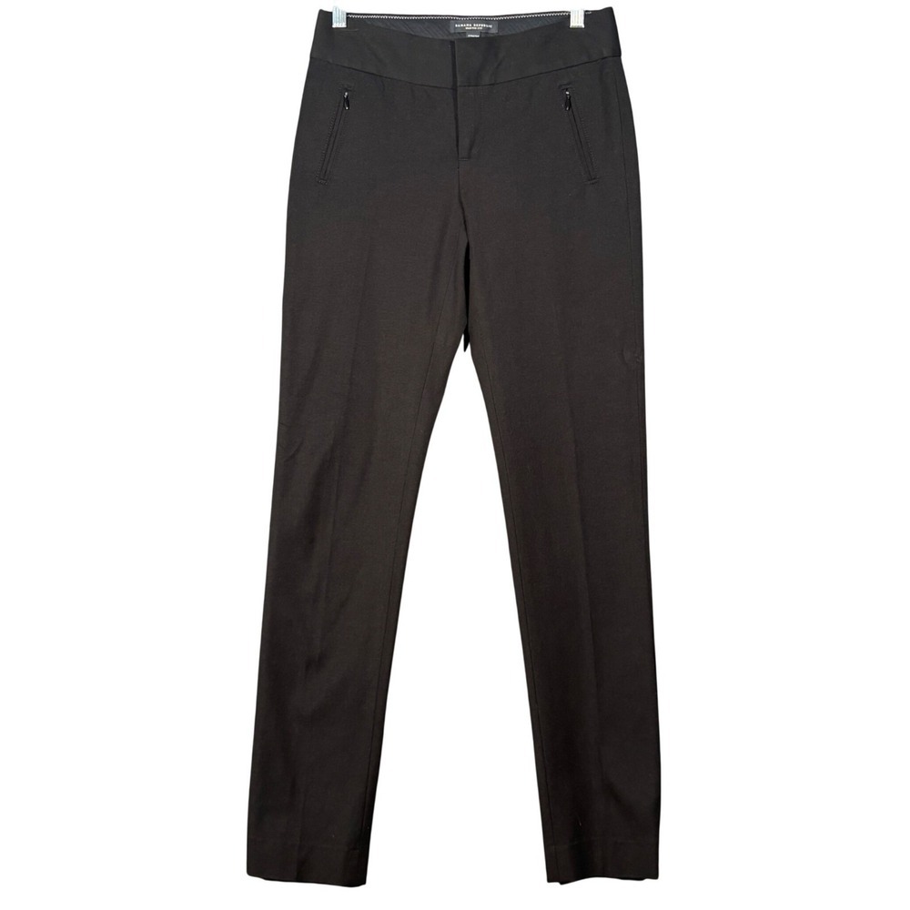 Banana Republic Martin Fit Black Skinny Dress Pants Womens 2 Stretch Zip Pockets - Picture 1 of 9